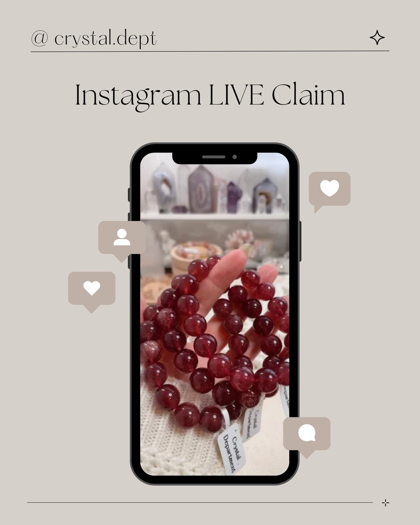Custom Listing for 2xcl (@2xcl) | 10th Sept 2025 Instagram LIVE Claim - Crystal Department